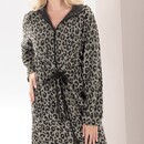 Cawö Cawö Home Dames Badjas met Capuchon en Ritssluiting 851 basalt XL