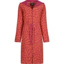 Cawö Cawö Home Dames Badjas met Capuchon en Ritssluiting 851 pink XS