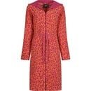 Cawö Cawö Home Dames Badjas met Capuchon en Ritssluiting 851 pink XS