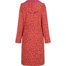 Cawö Cawö Home Dames Badjas met Capuchon en Ritssluiting 851 pink XS