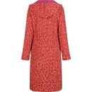 Cawö Cawö Home Dames Badjas met Capuchon en Ritssluiting 851 pink XL