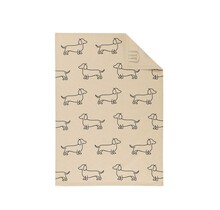 Cawö Keukendoek We love Dogs 6246 schwarz/beige 50x70
