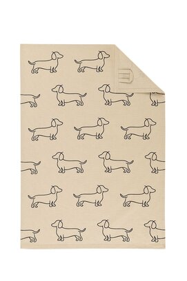 Cawö Keukendoek We love Dogs 6246 schwarz/beige 50x70