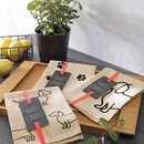 Cawö Cawö Keukendoek We love Dogs 6246 schwarz/beige 50x70