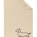 Cawö Cawö Keukendoek We love Dogs 6248 schwarz/beige 50x70