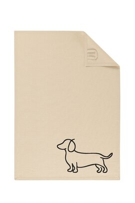 Cawö Keukendoek We love Dogs 6248 schwarz/beige 50x70