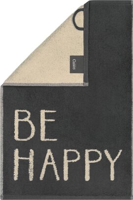 Cawö Postcards Towels Edition 100 BE HAPPY Gastendoekje 30x50