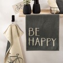 Cawö Cawö Postcards Towels Edition 100 BE HAPPY Gastendoekje 30x50