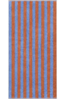 Cawö Bold 6277 blauw/terra Douchlaken 70x140