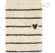 Cawö Heart Beats 6276 basalt Washandje 16x22