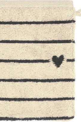 Cawö Heart Beats 6276 basalt Washandje 16x22