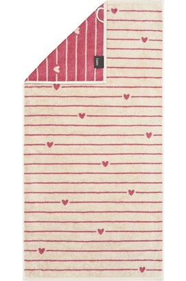 Cawö Heart Beats 6276 beere Handdoek 50x100