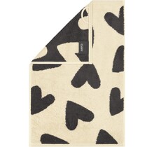 Cawö Heart Beats 6275 basalt Gastendoekje 30x50