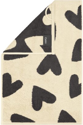 Cawö Heart Beats 6275 basalt Gastendoekje 30x50