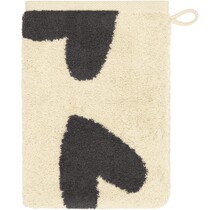 Cawö Heart Beats 6275 basalt Washandje 16x22