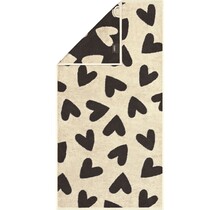 Cawö Heart Beats 6275 basalt Duschtuch 70x140