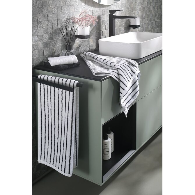 Cawö Black&White 6278 zwart/wit Badlaken 80x150