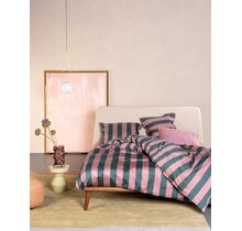 Esssenza Minte Stripe Kussensloop Woodrose - Dark teal 60x70