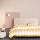 Essenza Esssenza Minte Stripe Dekbedovertrek Yellow straw - Vanilla 140x200/220
