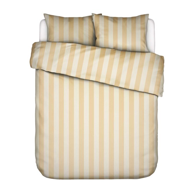 Esssenza Minte Stripe Dekbedovertrek Yellow straw - Vanilla 260x200/220
