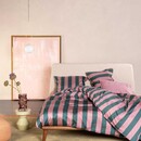 Essenza Esssenza Minte Stripe Dekbedovertrek Woodrose - Dark teal 200x200/220