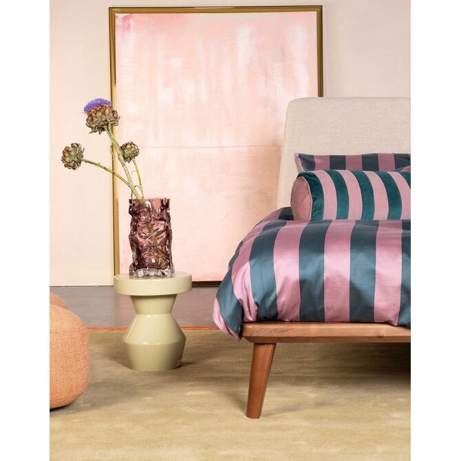 Esssenza Minte Stripe Dekbedovertrek Woodrose - Dark teal 240x200/220