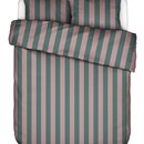 Essenza Esssenza Minte Stripe Dekbedovertrek Woodrose - Dark teal 240x200/220