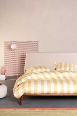 Esssenza Minte Stripe Dekbedovertrek Yellow straw - Vanilla 240x200/220