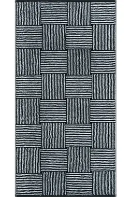 Cawö Black&White 6281 zwart/wit Badlaken 80x150