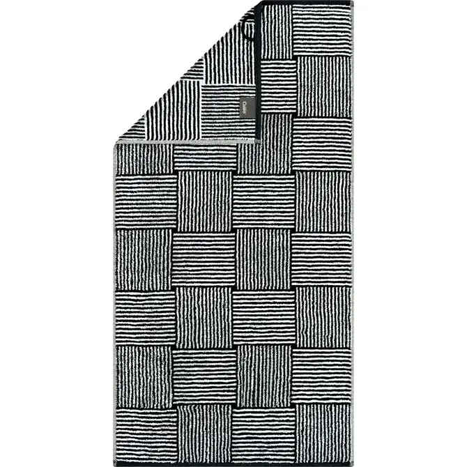 Cawö Black&White 6281 zwart/wit Badlaken 80x150