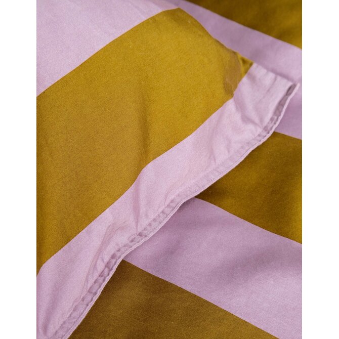 Essenza Minte Stripe Dekbedovertrek Pale Purple - Olive 140x200/220