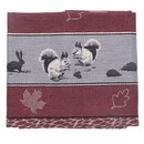 Bunzlau Castle Bunzlau Castle Forest Animals theedoek 65x65 Burgundy