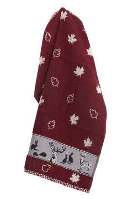 Bunzlau Castle Forest Animals keukendoek 53x60 Burgundy