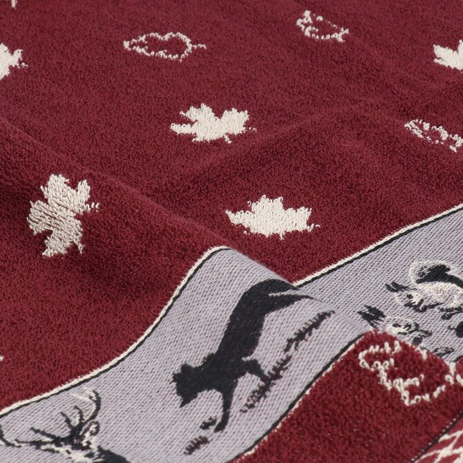 Bunzlau Castle Forest Animals keukendoek 53x60 Burgundy