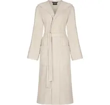 Cawö Home Dames Badjas met Capuchon 6227 travertin XL