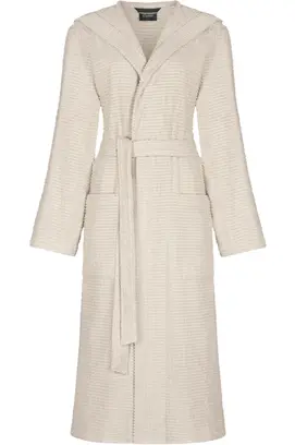 Cawö Home Dames Badjas met Capuchon 6227 travertin L