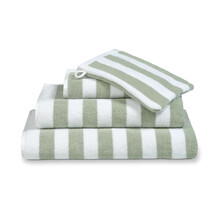Vandyck Verona Stripes Washandje 16x22 smoke green