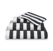 Vandyck Verona Stripes Washandje 16x22 off black