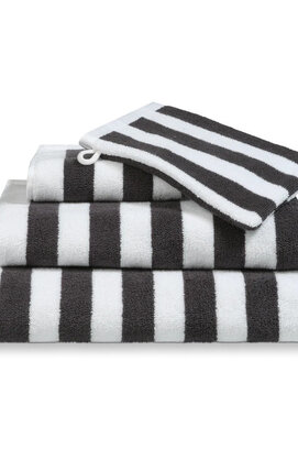 Vandyck Verona Stripes Washandje 16x22 off black
