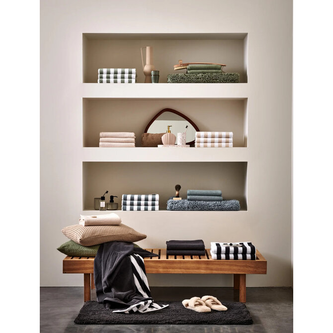 Vandyck Verona Stripes Douchelaken 70x140 off black