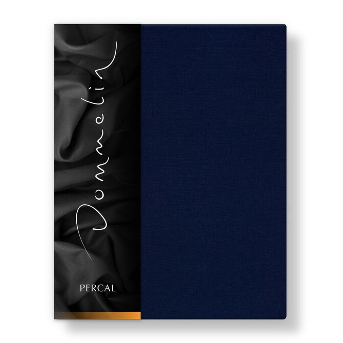Dommelin Hoeslaken Uni Percal 200TC 524 Navy 120x210/30