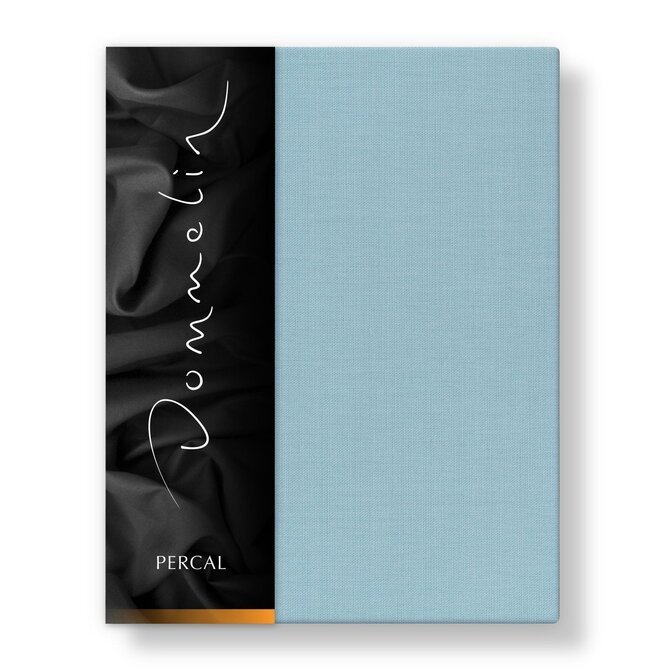 Dommelin Hoeslaken Uni Percal 200TC 591 Pastelblauw 180x210/30