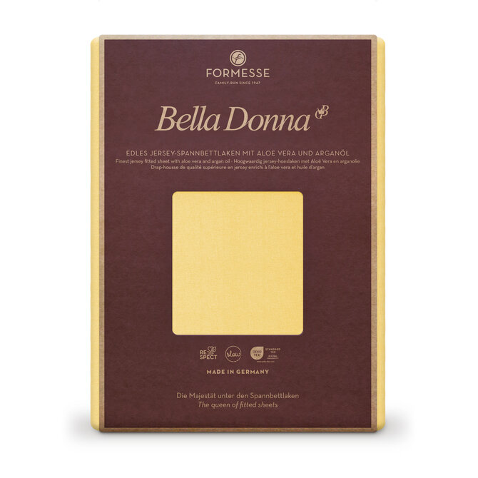 Bella Donna Hoeslaken Jersey Eenpersoons lichtgeel-0091 70/190-80/220