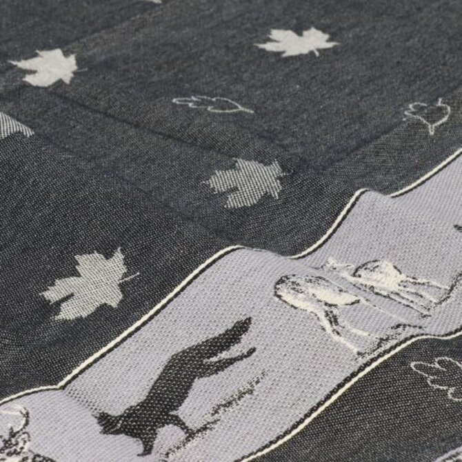 Bunzlau Castle Forest Animals theedoek 65x65 Black