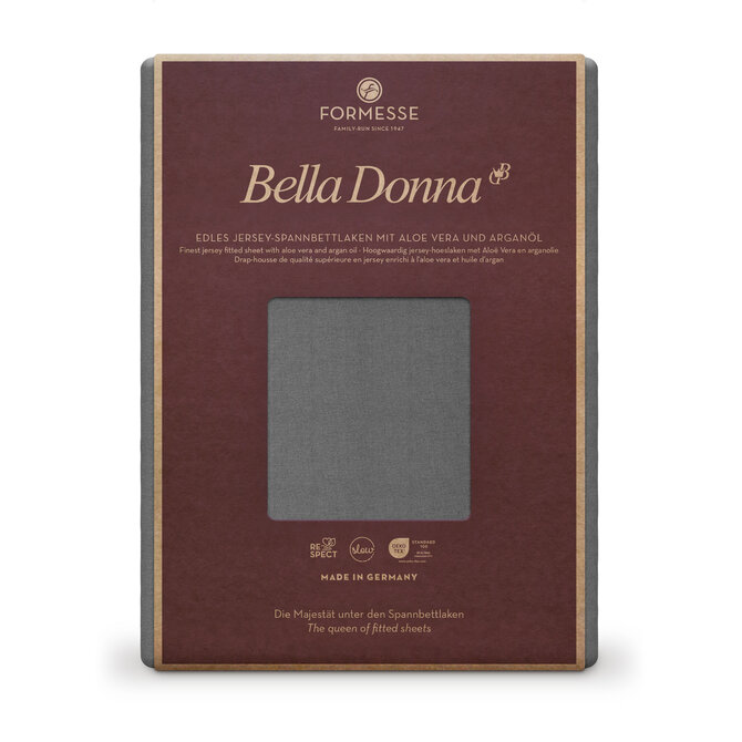 Bella Donna Hoeslaken Jersey Tweepersoons lichtantraciet-0215 140/190-160/220