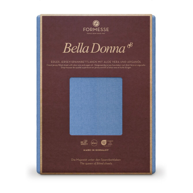 Bella Donna Hoeslaken Jersey Lits-Jumeaux jeansblauw-0211 180/200-200/220