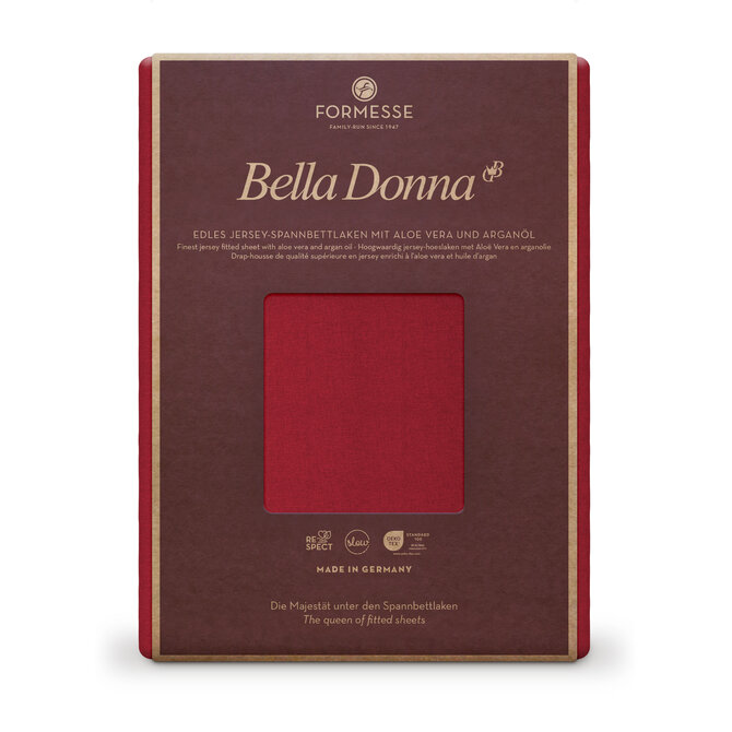 Bella Donna Hoeslaken Jersey Eenpersoons carmijnrood-0188 70/190-80/220