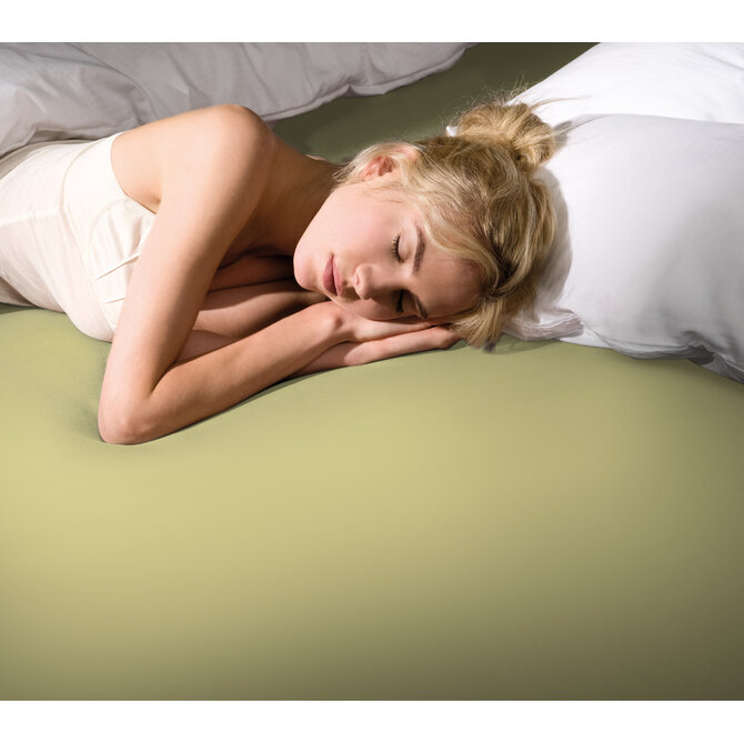 Bella Donna Hoeslaken Jersey Eenpersoons limoen-0531 90/190-100/220