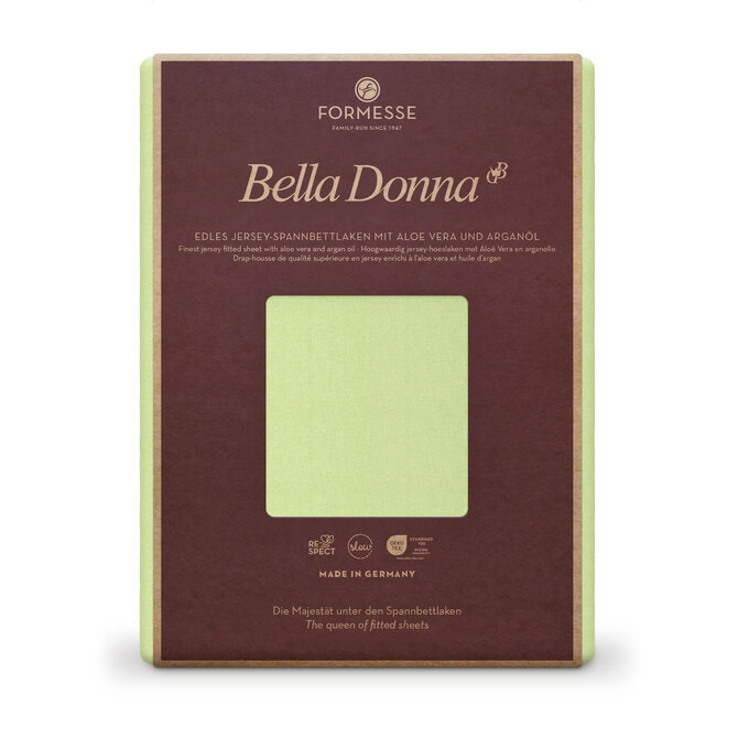 Bella Donna Hoeslaken Jersey Eenpersoons limoen-0531 90/190-100/220