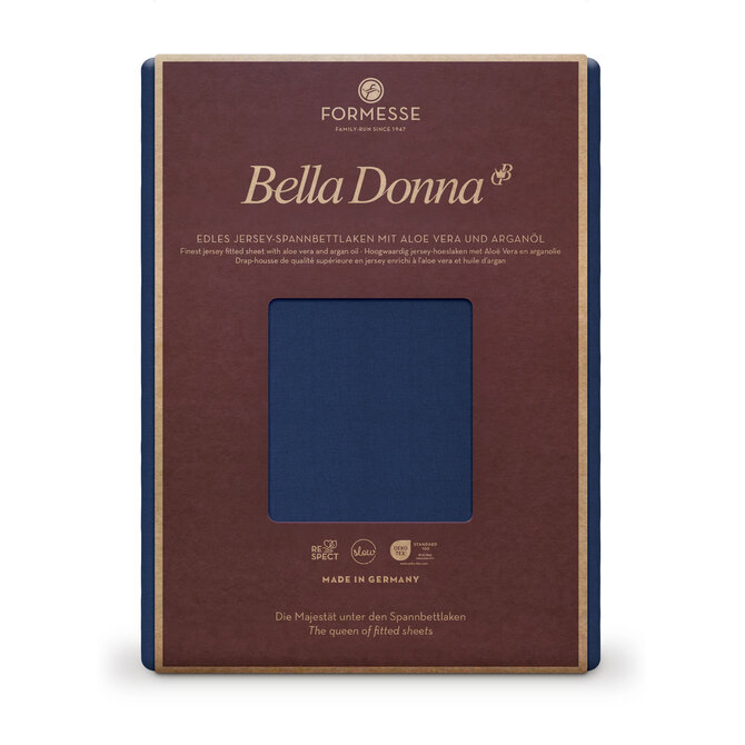Bella Donna Hoeslaken Jersey Eenpersoons marine-0507 90/190-100/220